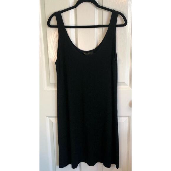 VTG DKNY Donna Karan New York Essentials Black Tank Dress Wool Blend Size Large - Picture 3 of 3